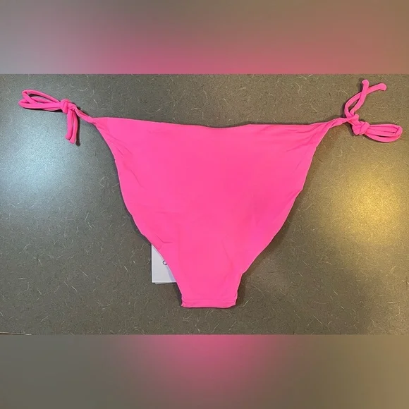 Peixoto Tonie Full Bottom Women's Medium Swim Pink Side Ties NWT - Picture 2 of 5